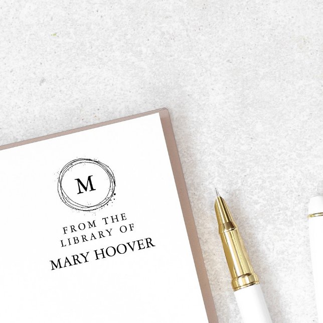 Simple Minimalist Monogram From The Library Of Rubber Stamp (Creator Uploaded)