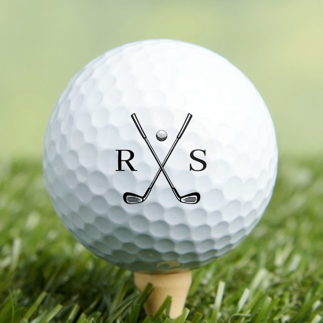 Simple Minimalist Monogram Initial Golf Balls (Creator Uploaded)