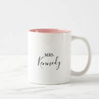 Simple Minimalist Mrs Newlywed Bride