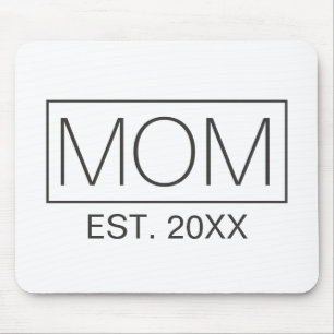 Simple Minimalist Mum Typography Mouse Pad