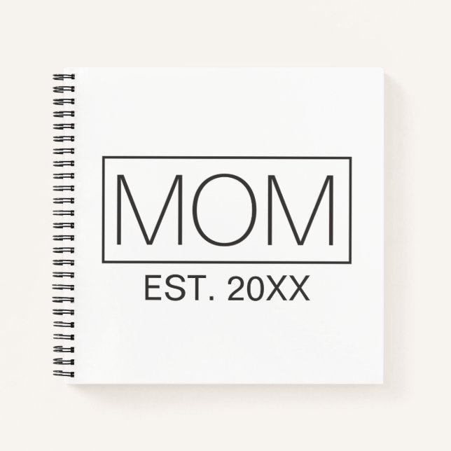 Simple Minimalist Mum Typography | Notebook (Front)