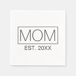 Simple Minimalist Mum Typography   Paper Napkin