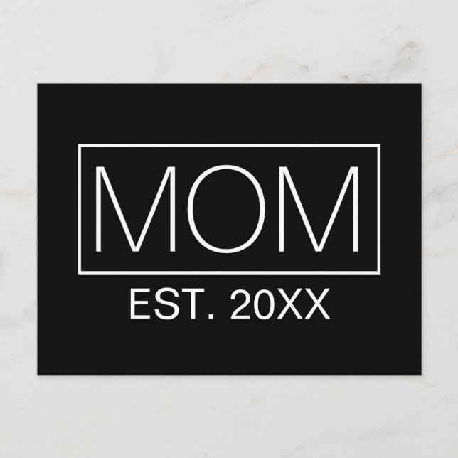 Simple Minimalist Mum Typography | Postcard (Front)
