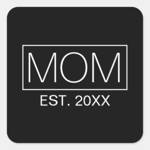 Simple Minimalist Mum Typography   Sticker