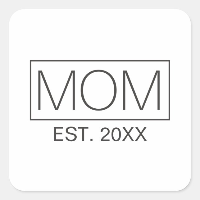 Simple Minimalist Mum Typography | Sticker (Front)