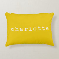 Simple Minimalist Name Design in Yellow Custom