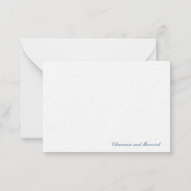Simple Minimalist Navy Blue Card (Front)