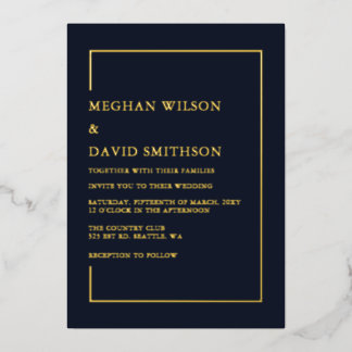 Simple Minimalist Navy Modern Wedding