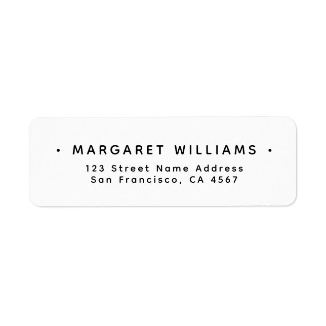 Simple Minimalist Office Return Address (Front)