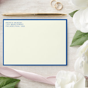 Simple Minimalist One Border Modern Ivory  Envelope