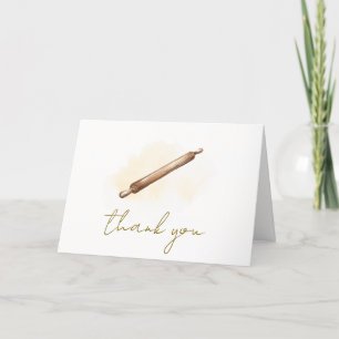 Simple Minimalist Pastry Chef Baby Shower  Thank You Card