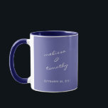 Simple Minimalist Periwinkle Blue Wedding Mug<br><div class="desc">Simple Minimalist Periwinkle Blue Wedding Mugs for Wedding Party Gifts. The colour of the year 2022 is Periwinkle Blue,  the warmest and happiest colour of all the blue hues.</div>