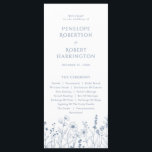 Simple Minimalist Periwinkle Wildflower Wedding Programme<br><div class="desc">Simple Minimalist Elegant Dusty Blue Periwinkle Modern Wedding program with wildflowers. Please find more matching designs and variations from my store. And feel free to contact me for further customisation or matching items.</div>