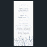 Simple Minimalist Periwinkle Wildflower Wedding Programme<br><div class="desc">Simple Minimalist Elegant Dusty Blue Periwinkle Modern Wedding program with wildflowers. Please find more matching designs and variations from my store. And feel free to contact me for further customisation or matching items.</div>