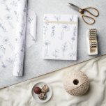 Simple Minimalist Periwinkle Wildflower Wedding Wrapping Paper<br><div class="desc">Simple Minimalist Elegant Dusty Blue Periwinkle Modern wrapping paper with wildflowers. Please find more matching designs and variations from my store. And feel free to contact me for further customisation or matching items.</div>