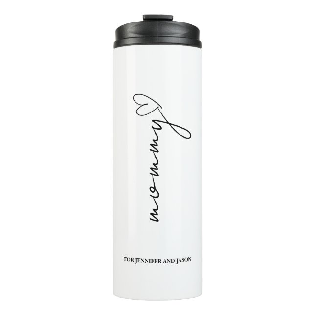 Simple Minimalist Personalised Gift for Mum Thermal Tumbler (Front)