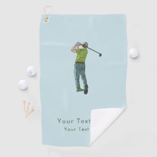 Simple Minimalist Personalised Gift Golf Towel