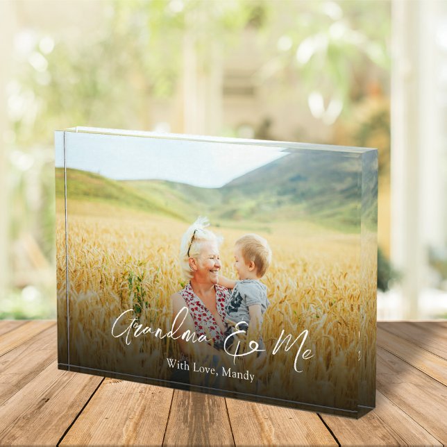 Simple Minimalist Photo Calligraphy Grandma and Me (Creator Uploaded)