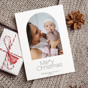 Simple minimalist photo Christmas Holiday Card