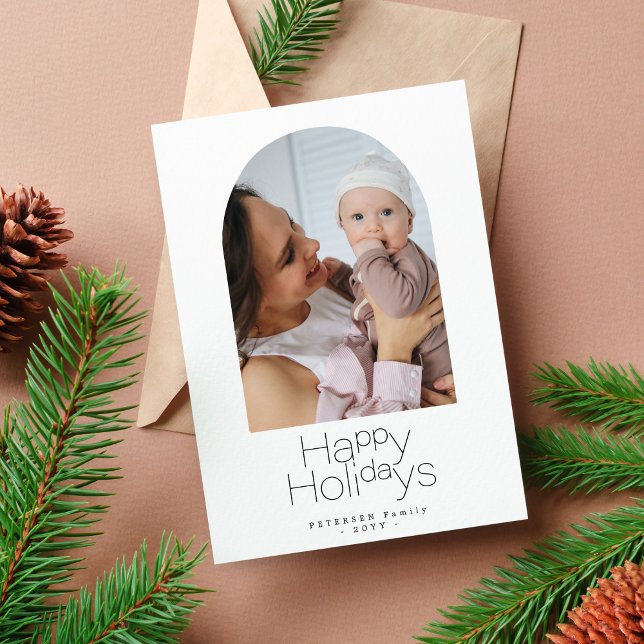 Simple minimalist photo Christmas Holiday Card (Creator Uploaded)
