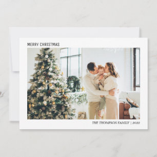 Simple Minimalist Photo Christmas Holiday Card
