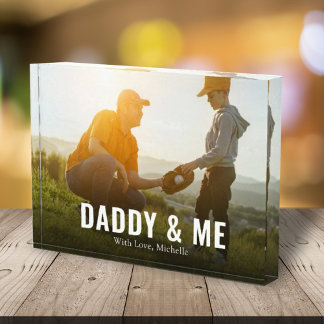 Simple Minimalist Photo Daddy and Me Custom Block