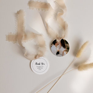 Simple Minimalist Photo Frame Wedding Thank You Favour Tags