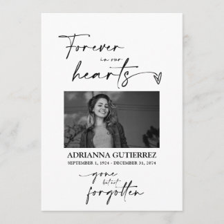 Simple Minimalist Photo Funeral Memorial Program Programme