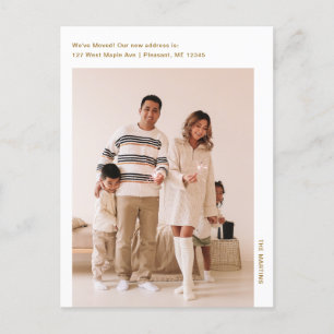 Simple Minimalist Photo Moving Announcement Postcard