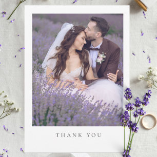 Simple Minimalist Photo Wedding message Thank you 