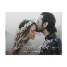 Simple Minimalist Photo Wedding Save The Date