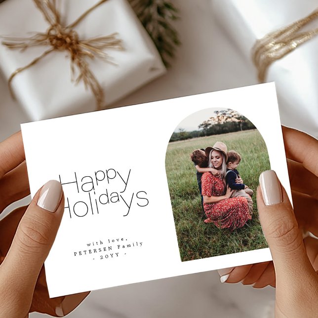 Simple minimalist photo winter holidays holiday card (Creator Uploaded)