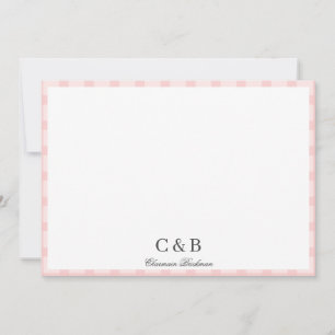 Simple Minimalist Pink Stripes Card
