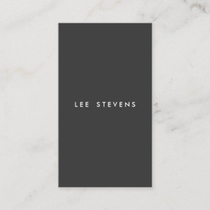Simple Minimalist Plain Black Modern Professional Business Card