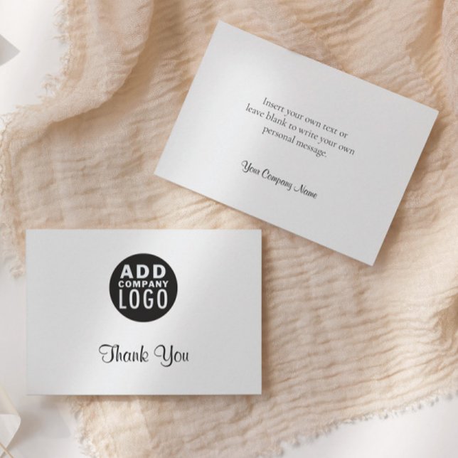 Simple Minimalist Promotional Business Logo Thank You Card (Creator Uploaded)