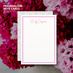 Simple Minimalist Red Purple Thank You Polka Dots Card