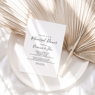 Simple Minimalist Rehearsal Dinner Invitation