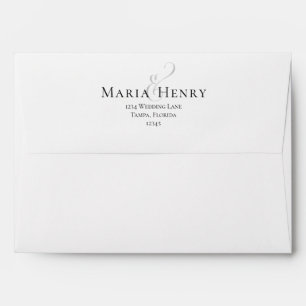 Simple Minimalist Return Address Basic Template Envelope
