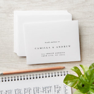 Simple Minimalist Return Address Wedding RSVP Envelope