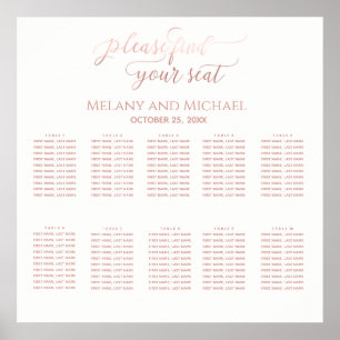 Simple minimalist romantic rose gold calligraphy poster