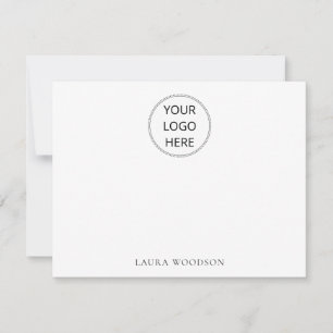 Simple Minimalist Round Logo Name  Card