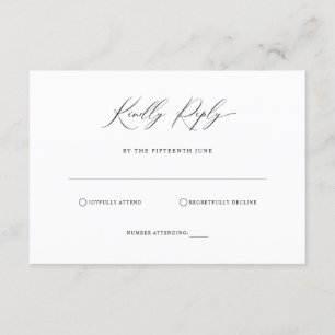 Simple minimalist RSVP Reply Card