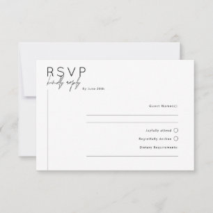 Simple minimalist RSVP Reply Card
