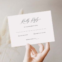 Simple minimalist RSVP Reply Card
