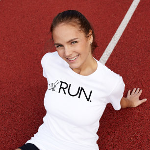 Simple Minimalist Run Script Running Motivation T-Shirt
