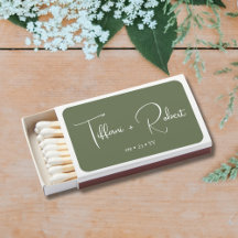Simple Minimalist Sage Green Wedding Favour