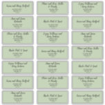 Simple Minimalist|Sage Guest Address Labels<br><div class="desc">These simple minimalist|sage guest address labels are perfect for an elegant wedding. The classic design features rustic sage with dark grey typography,  and a modern minimal look. QSD116</div>