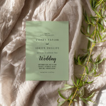 Simple Minimalist|Sage Informal Wedding