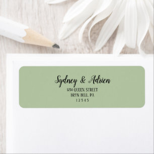Simple Minimalist Sage Invite Return Address