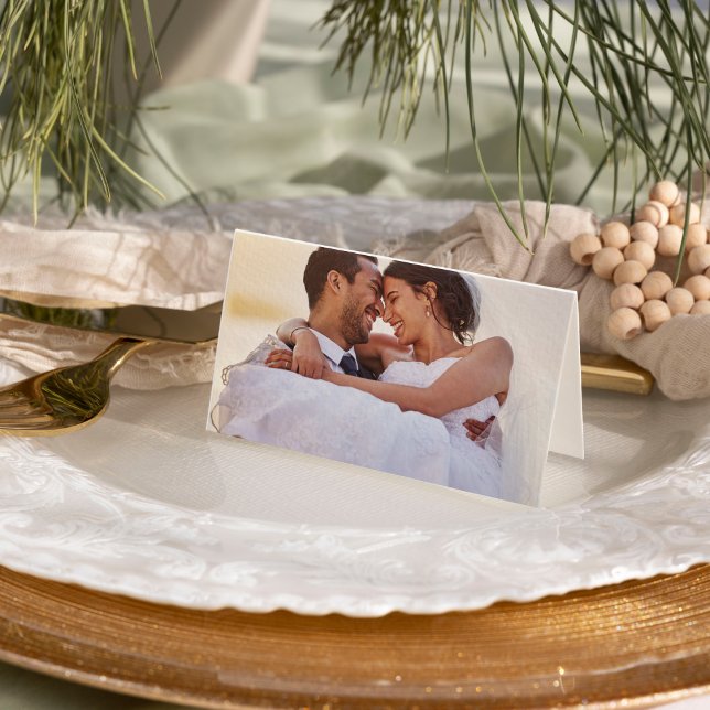 Simple Minimalist|Sage Photo Wedding Thank You Card (Creator Uploaded)